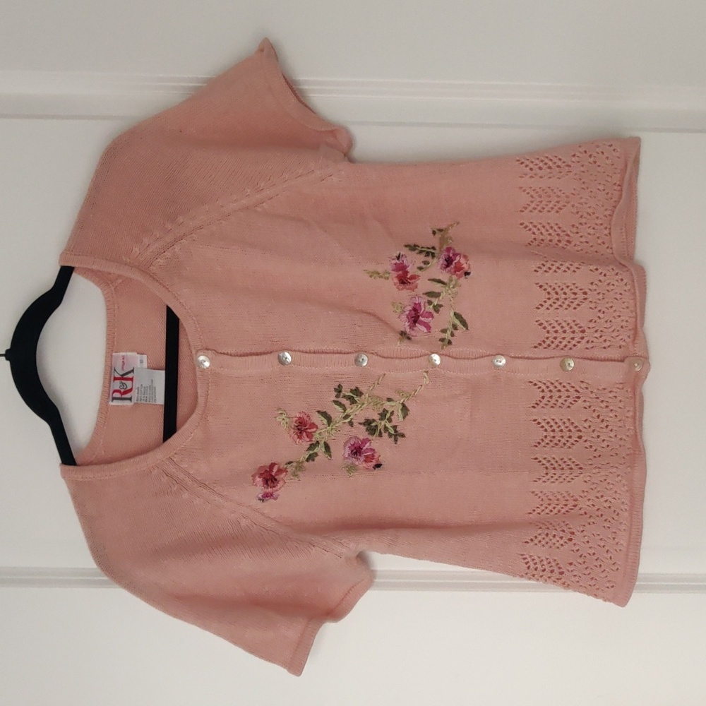 R&K Originals Knit Top with Embroidery